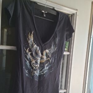 Black Graphic Short Sleeve Tee